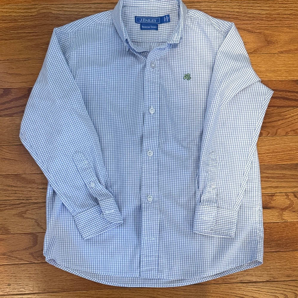 J.Bailey Roscoe Blue Checkered Kids Button Down Shirt